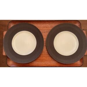 Dansk FLAMESTONE Fluted IHQ Designs 9.5" Lunch/Salad Plate(s) 1960's Denmark